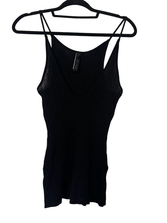 SKIMS Tops - SKIMS Black Ribbed V-Neck Tank Top